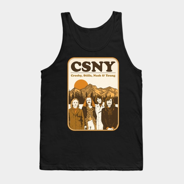 Crosby Stills Nash Young Tank Top by Kurasaki